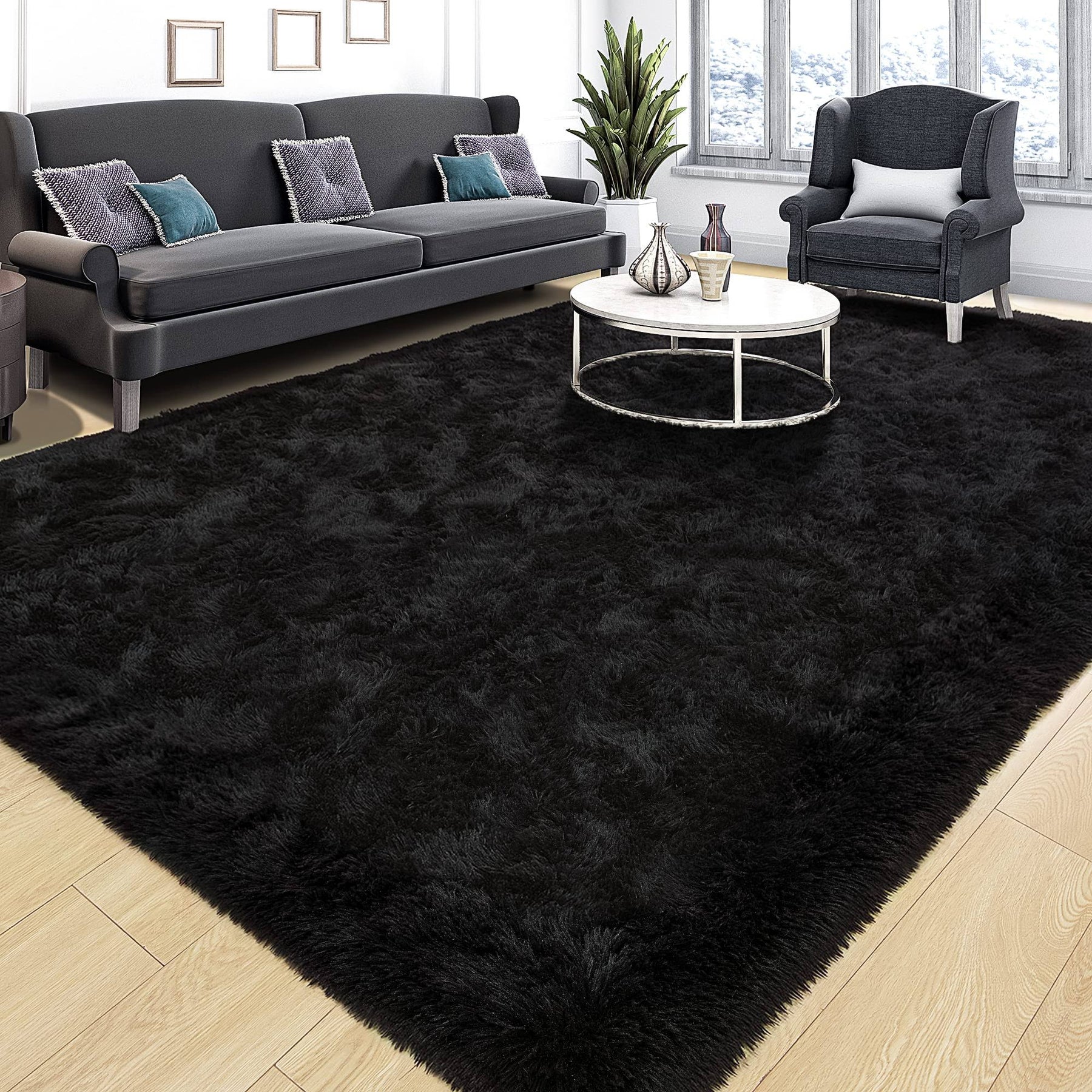 Tepook Super Soft Fluffy Rug for Bedroom, Modern Shaggy Rug Fuzzy Kids Rug for Living Room - Product image 1