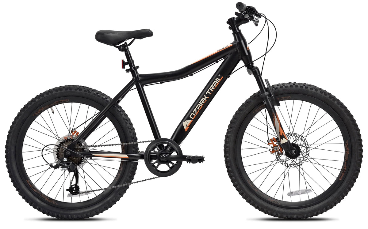 Ozark Trail 24" Glide Mountain Bike, 8 Speed, Black, Teen, Unisex - Product image 1