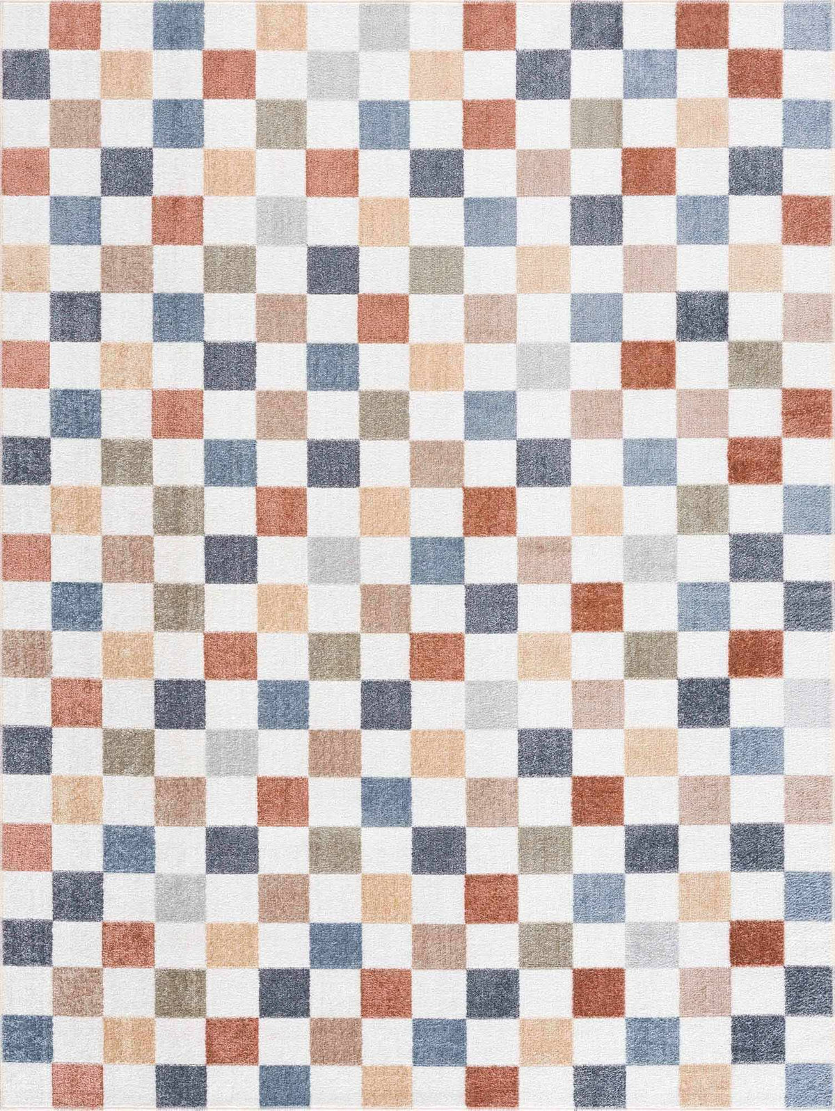 Hauteloom Alie Colorful Checkered Washable Rug - Washable Area Rug for Living Room, Bedroom - Product image 1