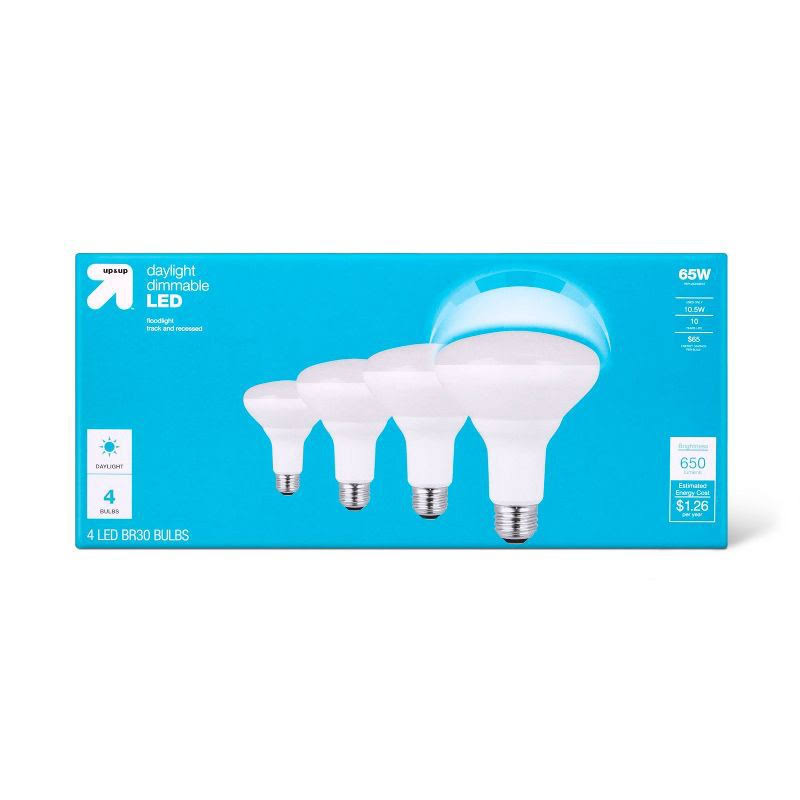 Up&Up LED 65W BR30 Daylight Light Bulbs - 4 Pack - Product image 1