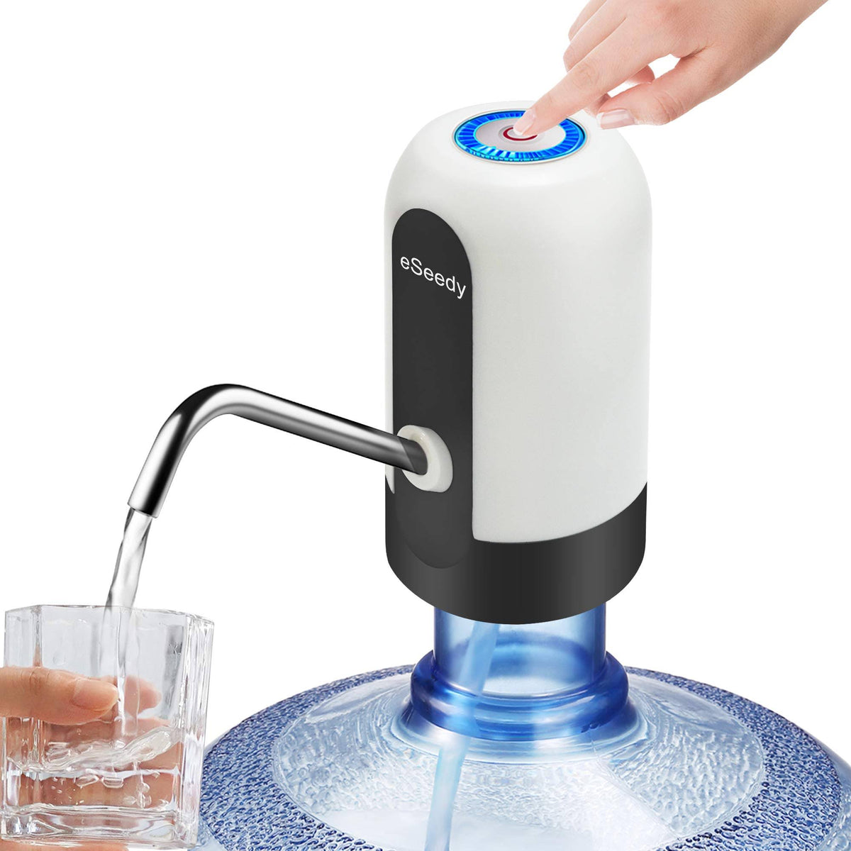 eSeedy Water Dispenser, Automatic Electric Drinking Water Pump for 5 Gallon Water Bottle and Water Jugs - Product image 1
