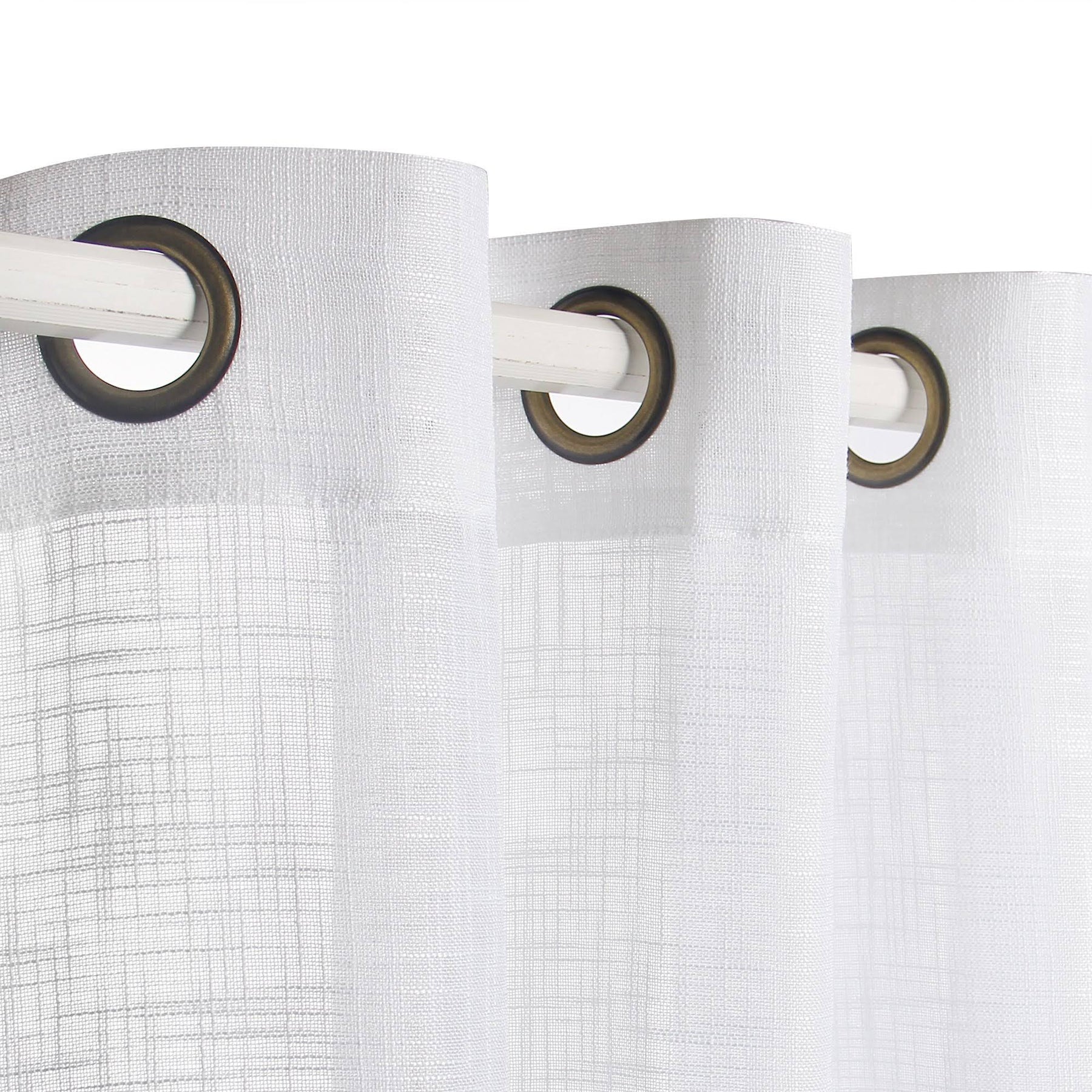 VOILYBIRD Palma Linen Textured Semi Sheer Curtains for Living Room 84 Inches Long Draperies & Curtains - Product image 1