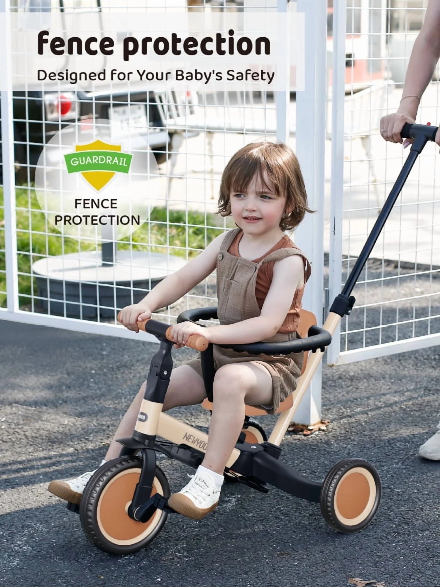 Newyoo TR008 5 - in - 1 Toddler Tricycle with Push Handle, Converts to Balance Bike for 1 - 3 Year Old - Product image 6