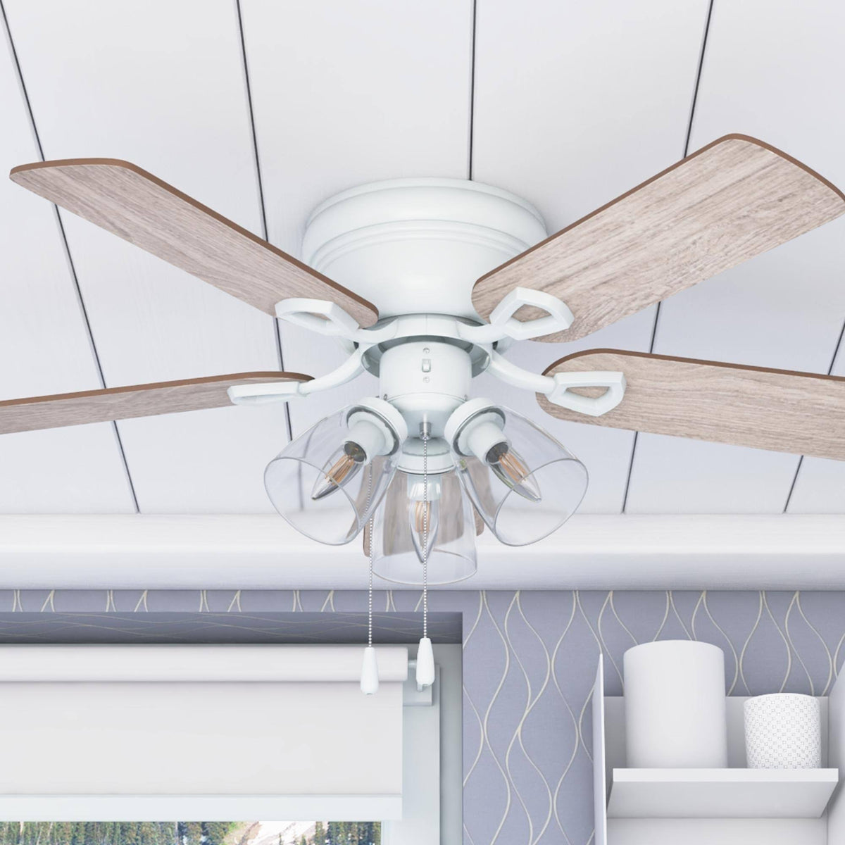 42" Prominence Home Renton Indoor Ceiling Fan, White - Product image 1