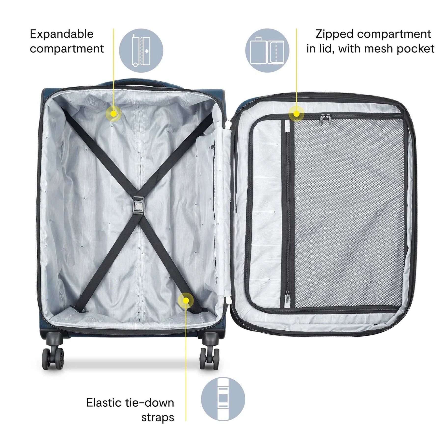 DELSEY PARIS Sky Max 2.0, 2 Piece Softside Luggage Set Includes 24" Checked Luggage and a Carry - Product image 3