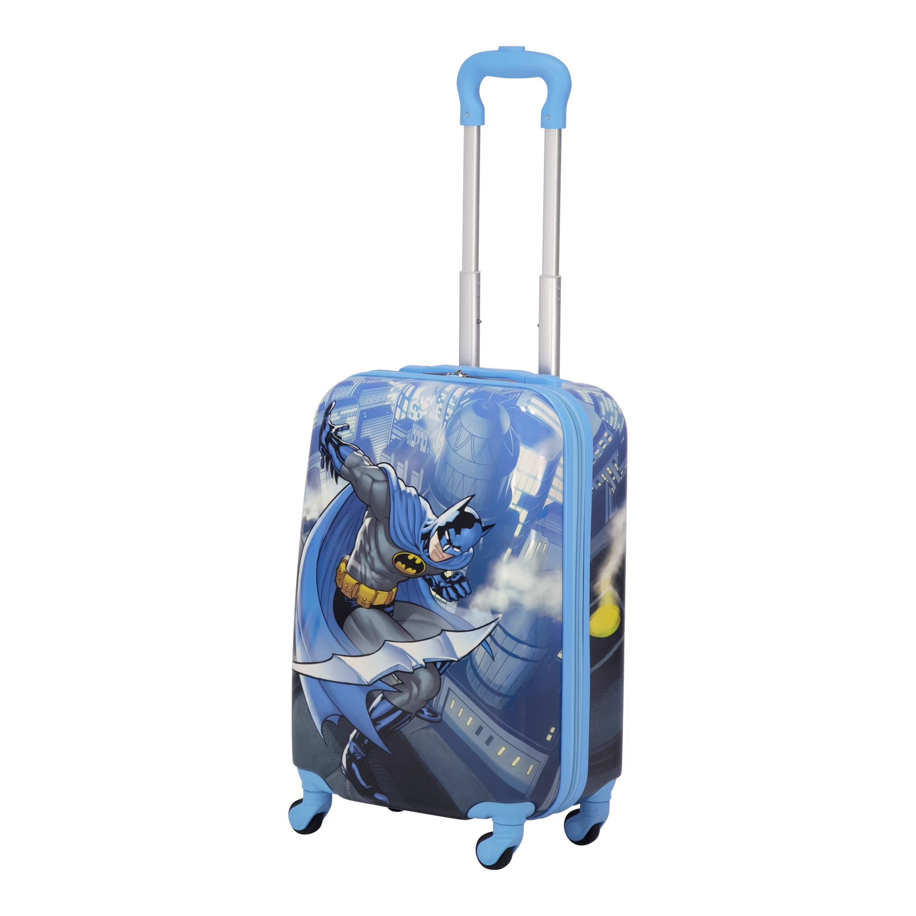 DC Comics Batman 21 in Kids Rolling Luggage, Hardshell Carry on Suitcase with Wheels, Blue - Product image 1