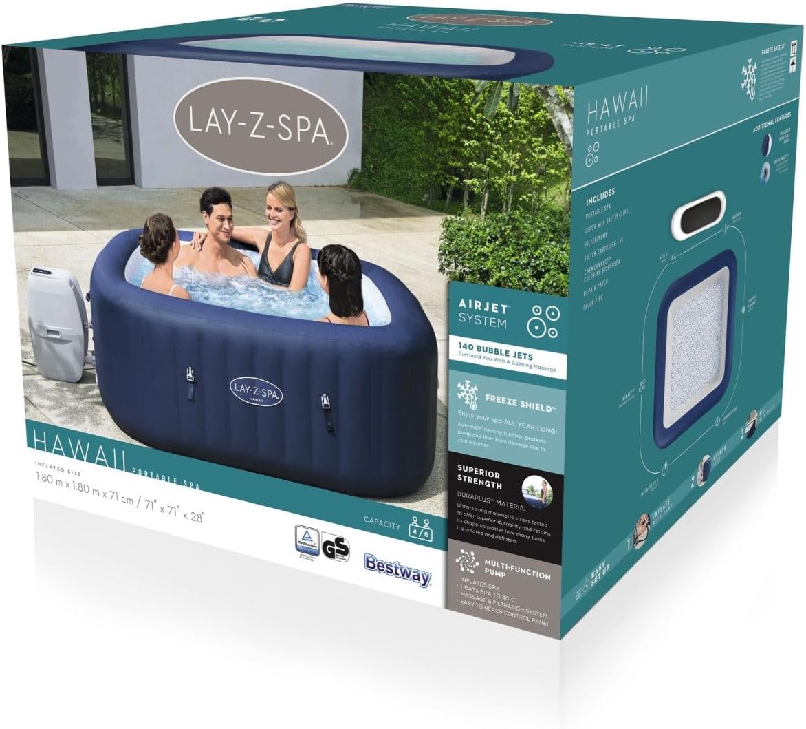 Lay-Z-Spa® Miami Airjet2 round inflatable spa - 4 people