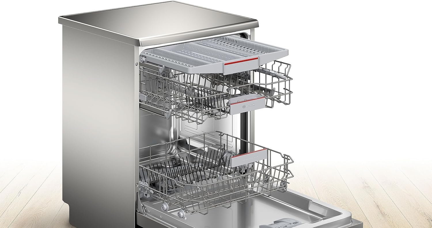 SMS4EMI01E - Series 4 - Freestanding dishwasher - 60 cm - 14 place settings - Silence Plus 42 dB - Stainless steel -