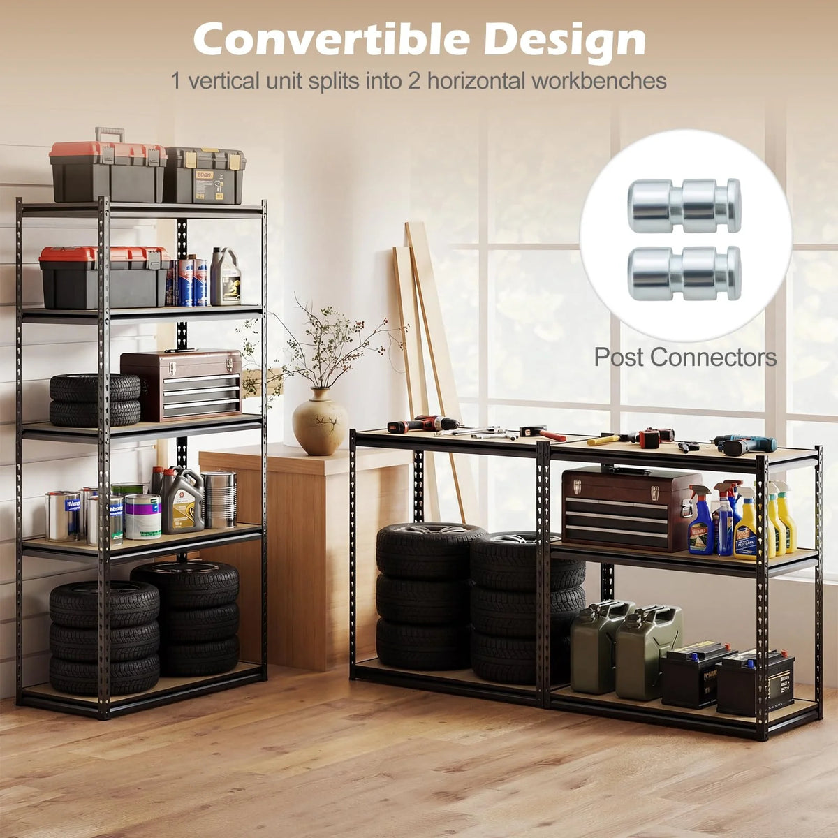 Giantex Multi-Use Storage Shelf for Warehouse Pantry Kitchen (36" W x 18" D x 72" H) - Product image 9