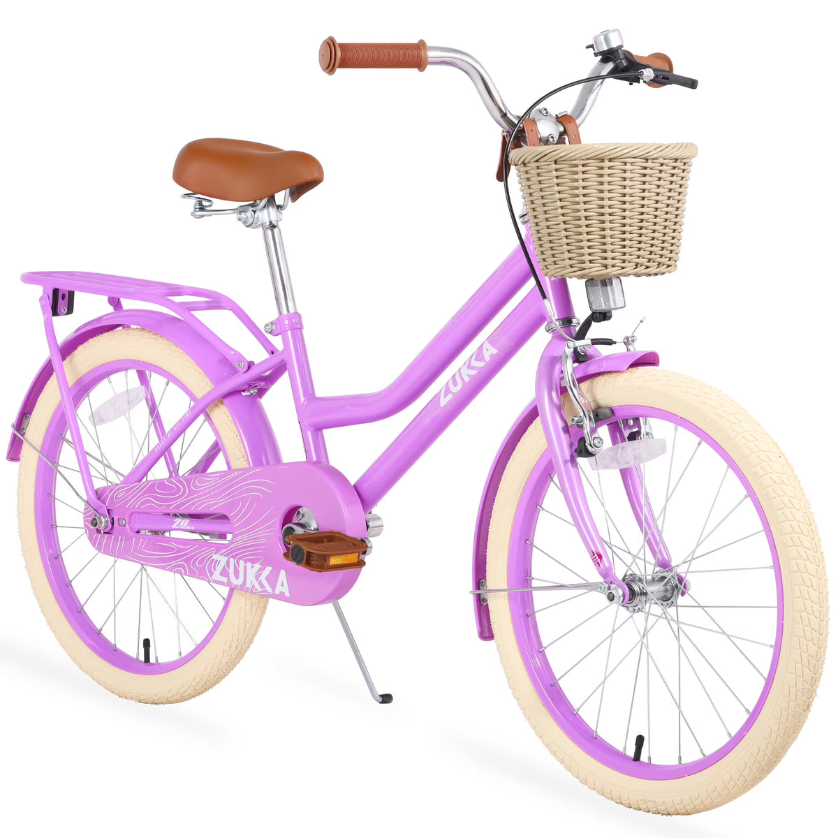 20" Kids Bike Girls Bike with Basket Single Speed Steel Frame Children Bicycle for 7 - 10 Years, Pink - Product image 3