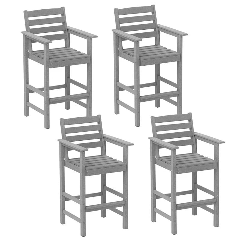 Adirondack Bar Chairs Set of 2/4, 29" HDPE Bar Height Outdoor Stools w/ Backrest & Footrest - Product image 26