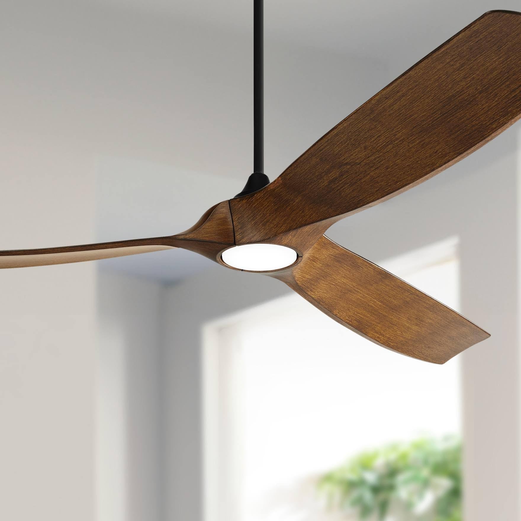 Casa Vieja 70" Kona Modern Tropical Coastal 3 Blade Indoor Outdoor Ceiling Fan with LED Light Remote - Product image 1