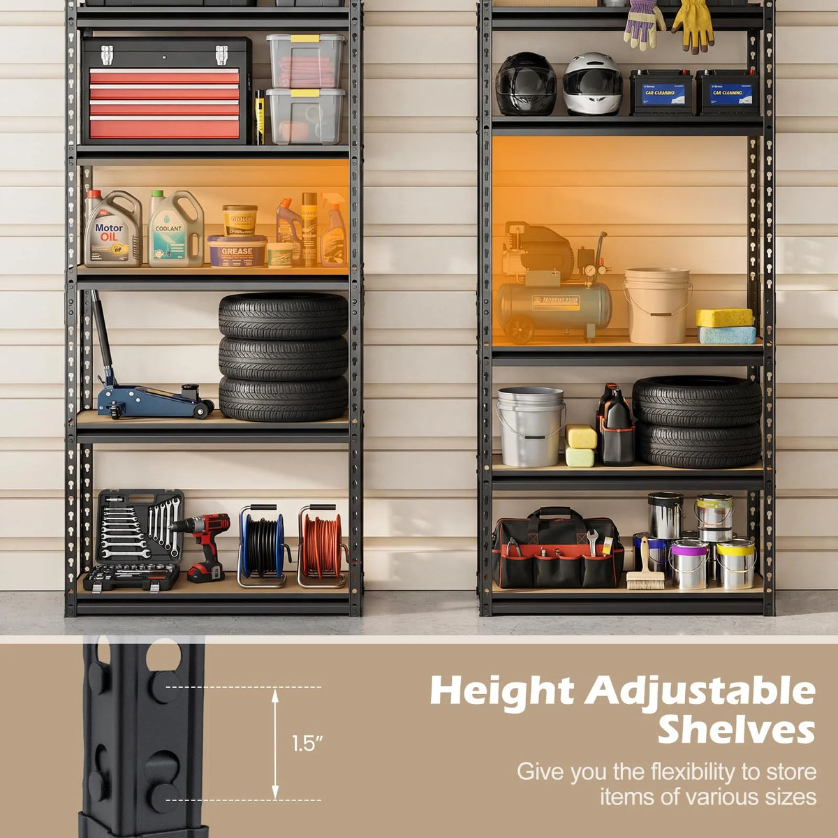 Giantex Multi-Use Storage Shelf for Warehouse Pantry Kitchen (36" W x 18" D x 72" H) - Product image 8