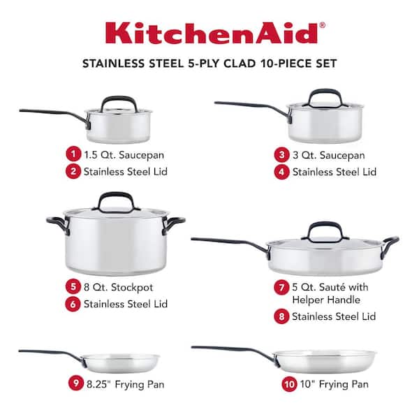 10-Piece Stainless Steel Induction Cookware Set - Product image 5