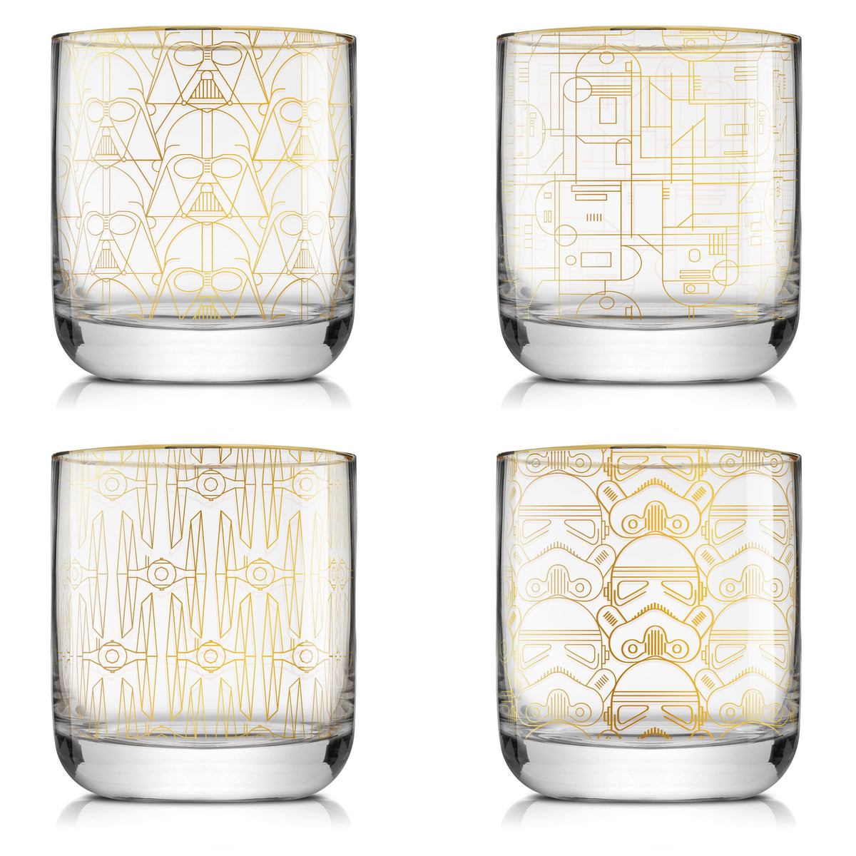 JoyJolt Star Wars Deco Double Old Fashion Drinking Glass - 10 oz - Set of 4 - Product image 1