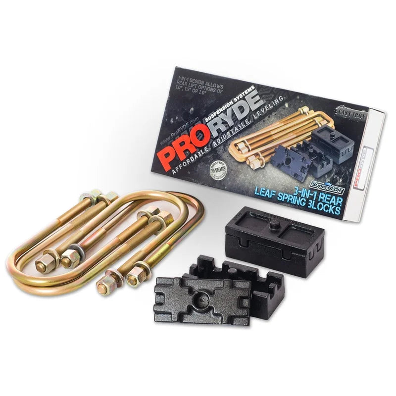 ProRYDE Suspension Systems 52-2000D Dodge LD 3-in-1 Block Kit w/U-bolts-Tapered