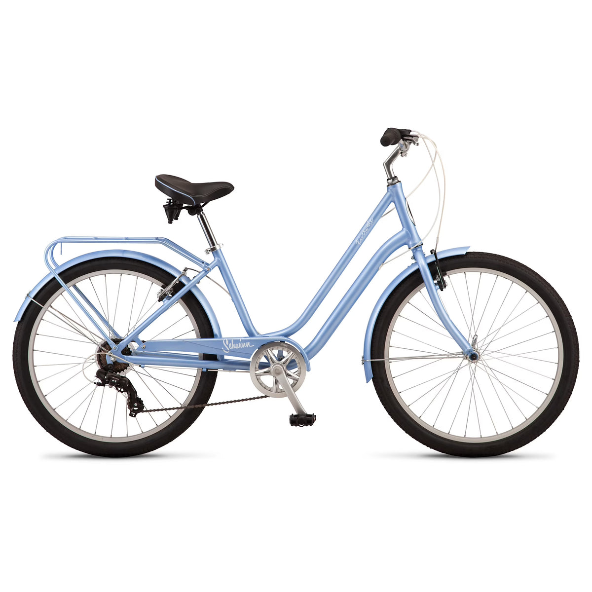 Schwinn Riverwalk Comfort Bike, 26 in Wheels, 7 Speed, Blue - Product image 1