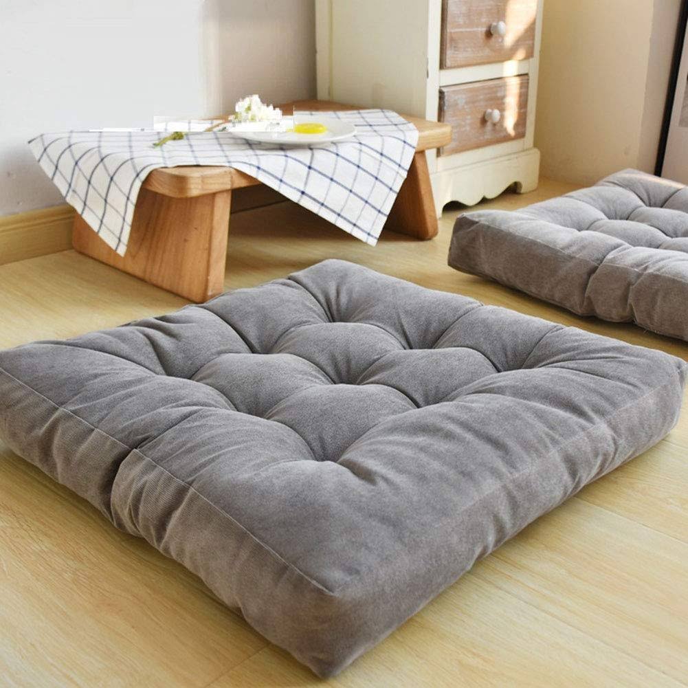 HIGOGOGO Floor Pillow, Square Tufted Seat Cushion Thicken Corduroy Meditation Pillow Floor Cushion for Yoga - Product image 1