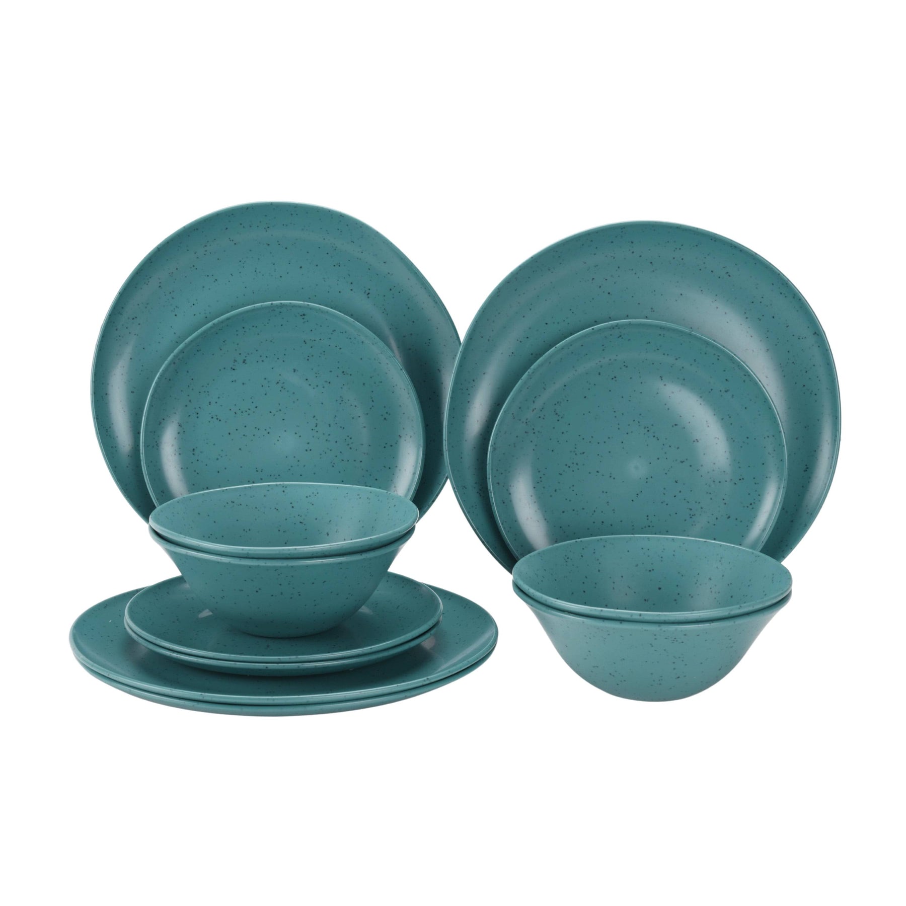 Mainstays 12-Piece Eco-Friendly Dinnerware Set Aqua - Product image 1