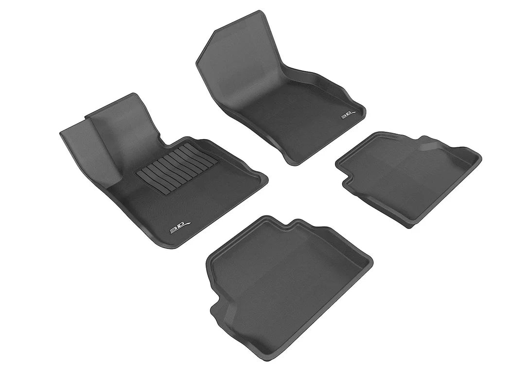 3D MAXpider L1BM05601509 - 2014-2020 BMW 4 Series F32 Kagu 1st & 2nd Row Floormats - Black