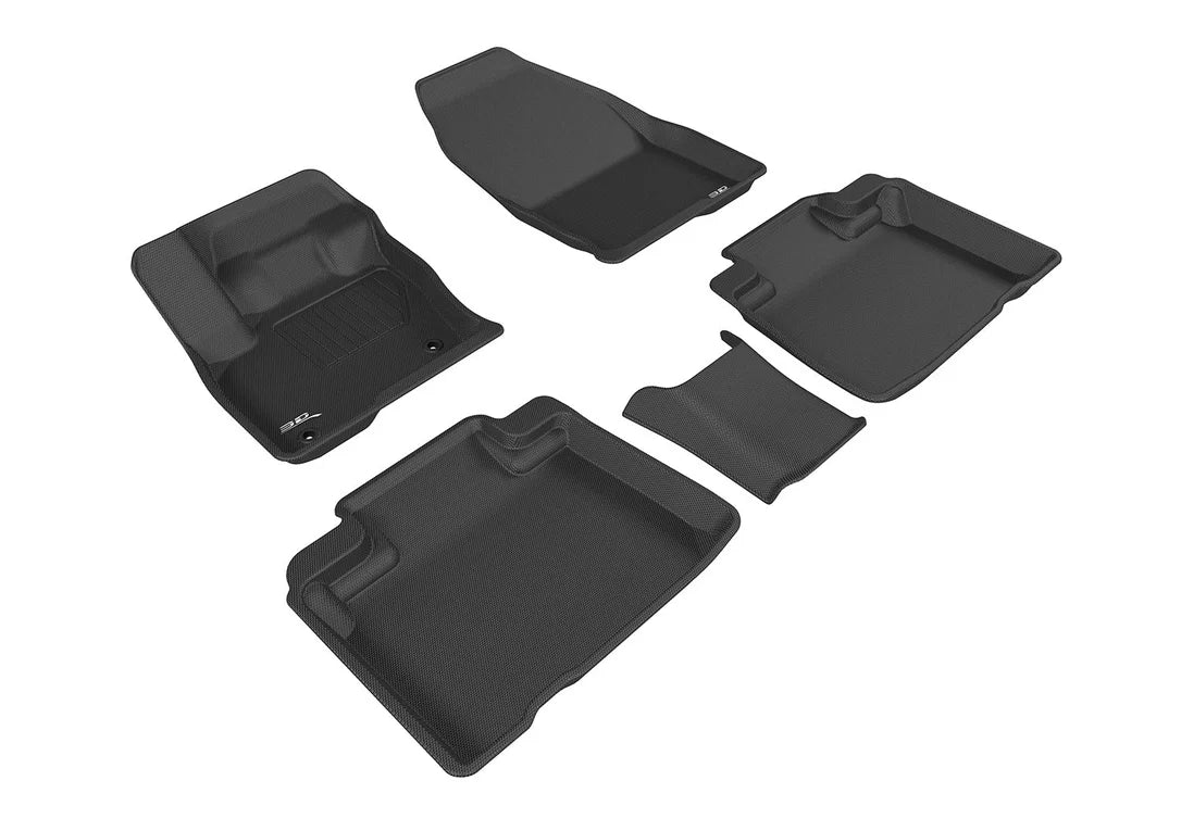 3D MAXpider L1FR09301509 - 2015-2020 Ford Edge Kagu 1st & 2nd Row Floormats - Black