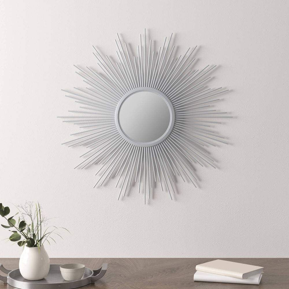 Madison Park Fiore Sunburst Wall Decor Mirror, Silver