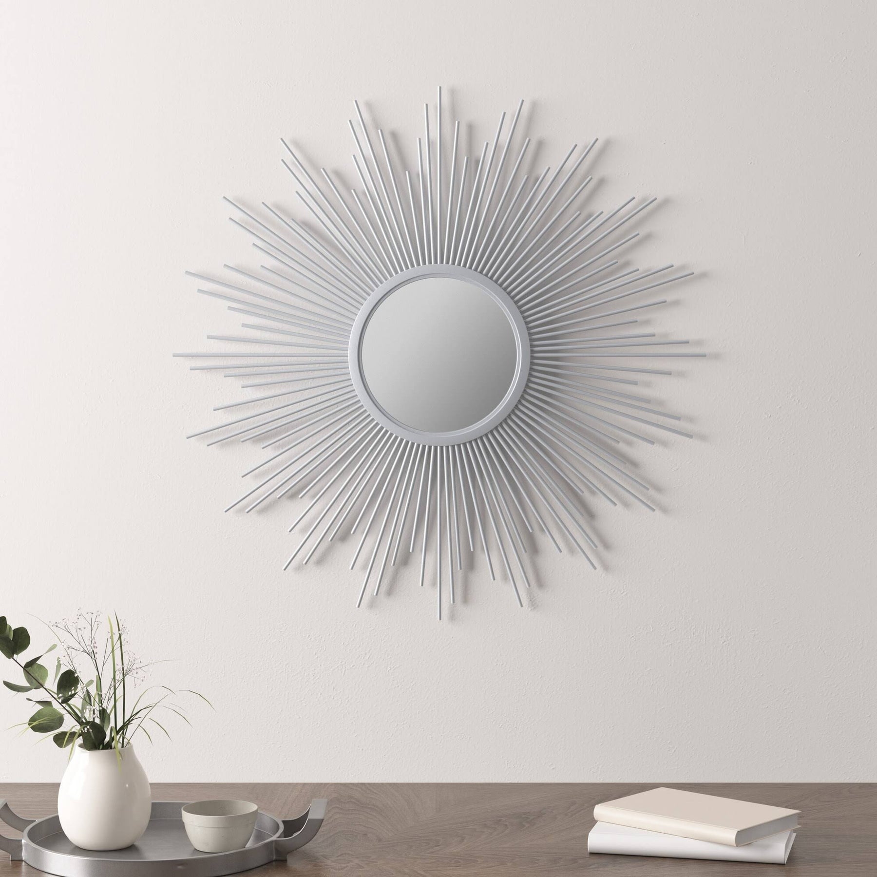 Madison Park Fiore Sunburst Wall Decor Mirror, Silver