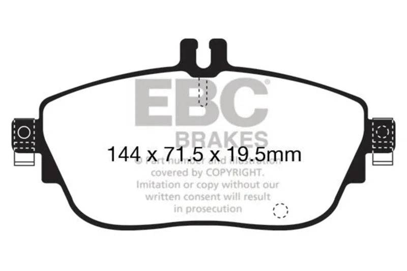 EBC Ultimax2 Low Dust Street - Front Ultimax 2 Pad PN UD1694