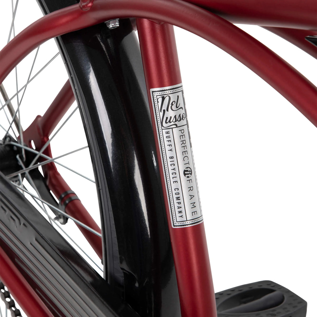 26" Huffy Nel Lusso Beach Cruiser Bike, Basket, Cargo Rack, Red, Ages 12+ - Product image 13