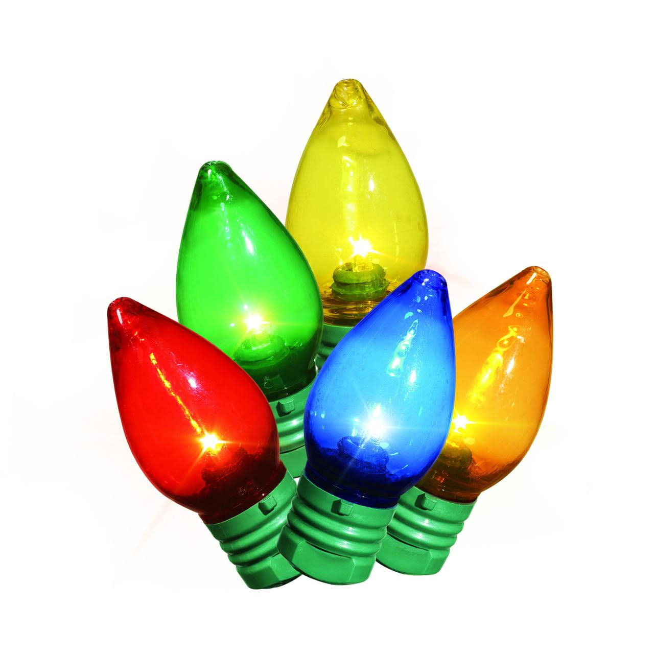 Holiday Time 25-Count Multicolor Super Bright LED C7 Christmas Lights, with Green Wire, 15 Feet - Product image 1