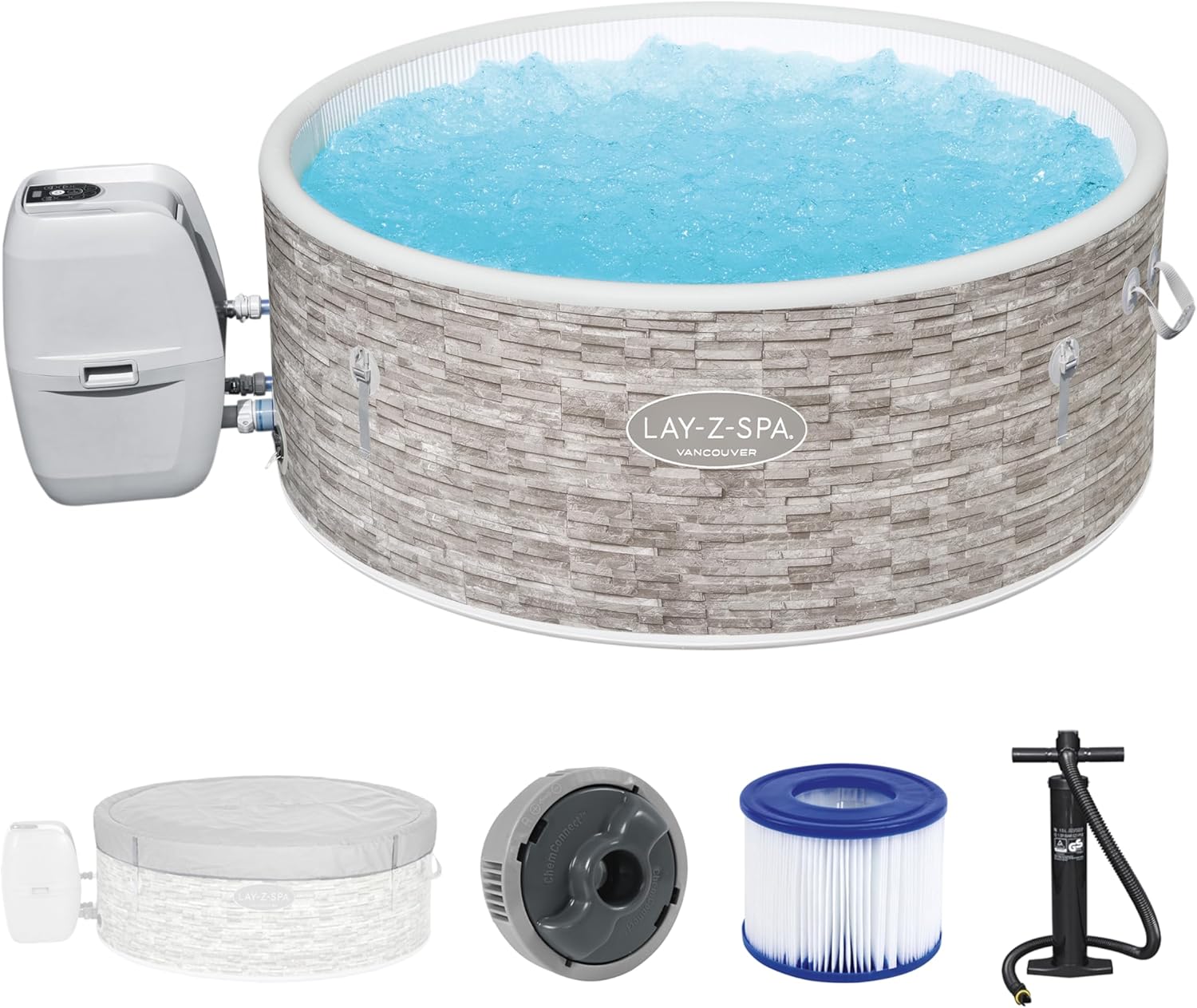 Lay-Z-Spa® Miami Airjet2 round inflatable spa - 4 people