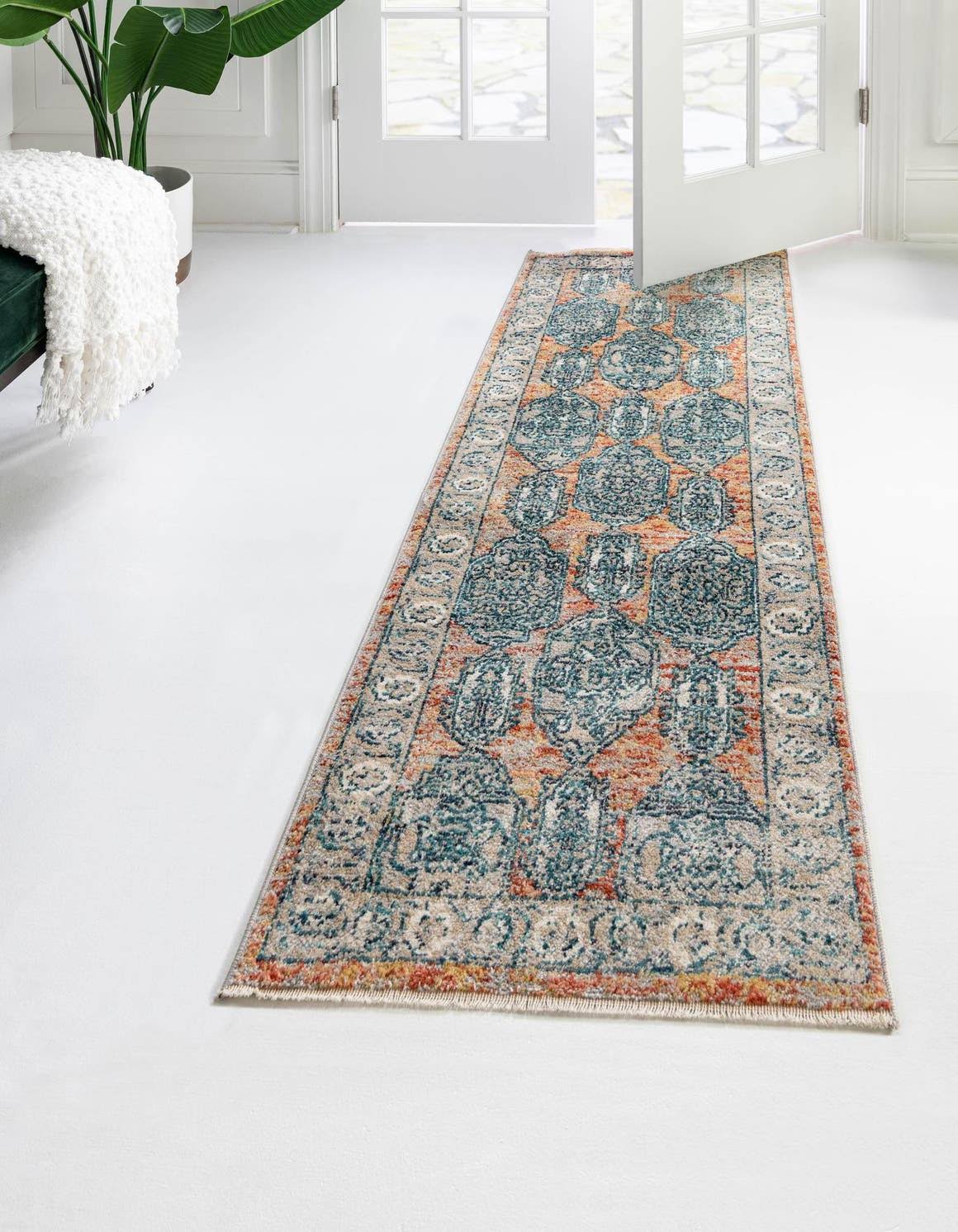 Unique Loom Lola 6 ft Runner Brick Red Geometric Area Rug - Product image 1