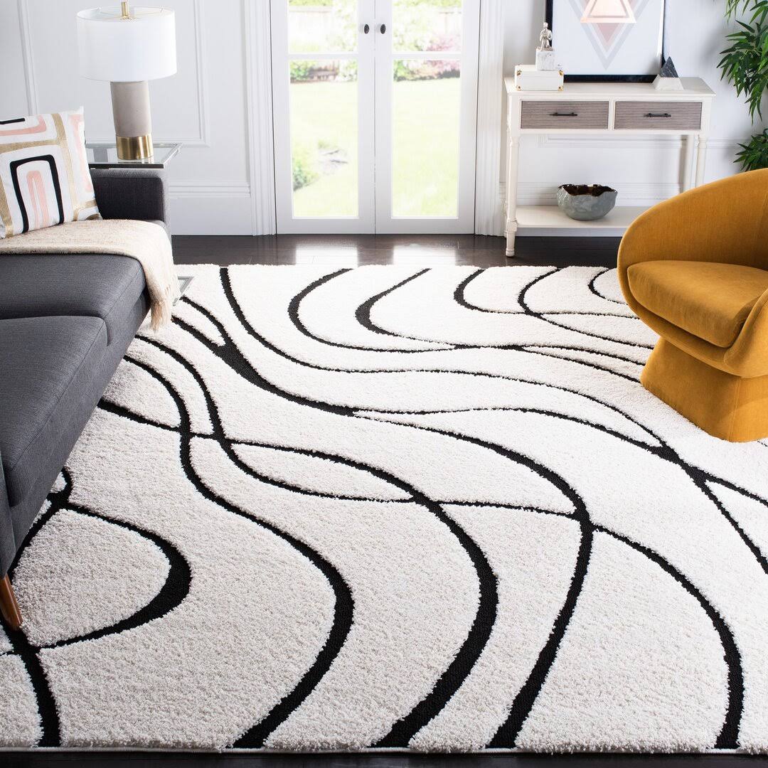 Philadelphia Power Loom Ivory/Black Rug Wrought Studio Rug Size: Rectangle 4' x 6' - Product image 1