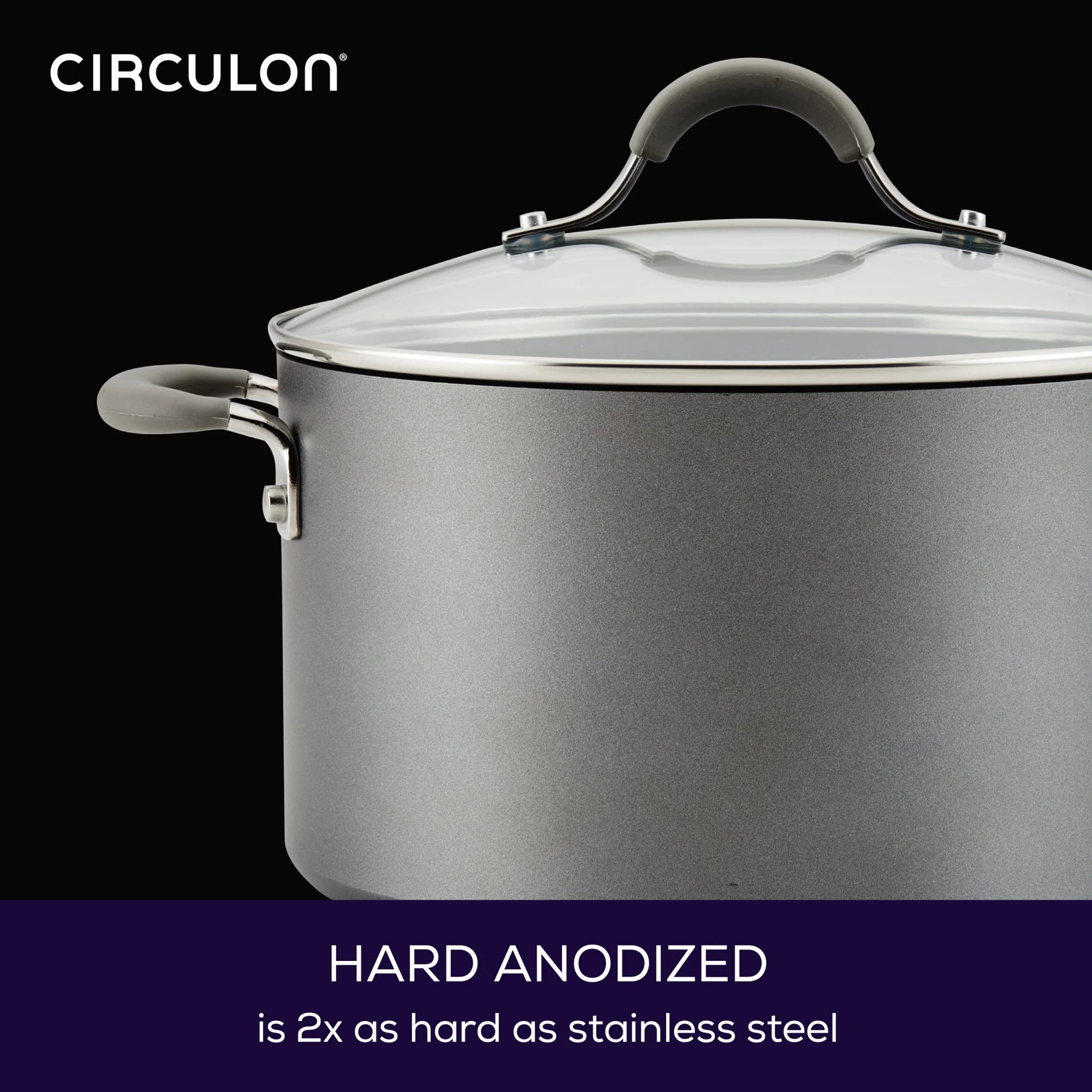 Circulon Elementum Hard - Anodized Nonstick Cookware Set, 10 - Piece, Gray - Product image 6