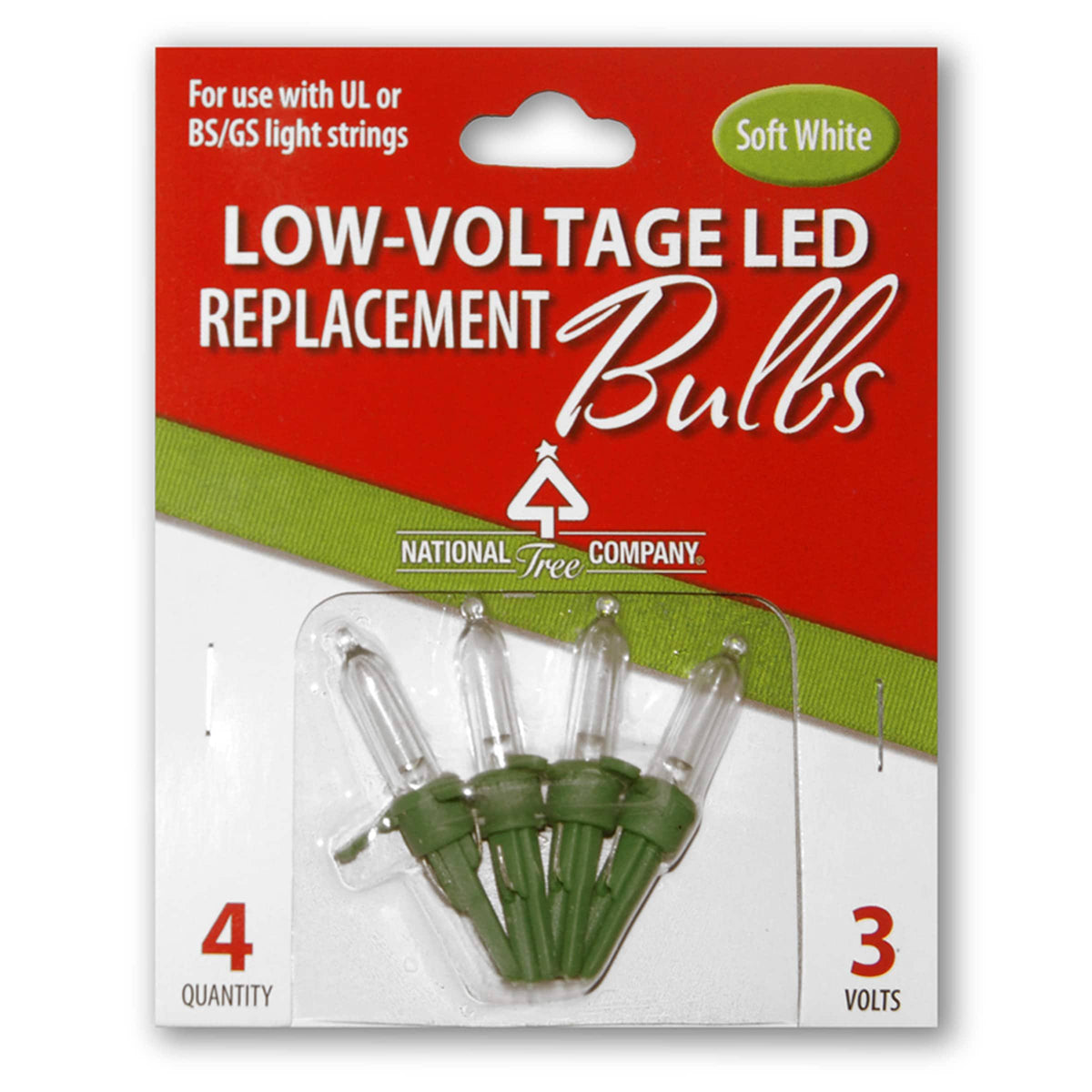 National Tree 4 Low Voltage Warm White LED Replacement Bulbs - Product image 1