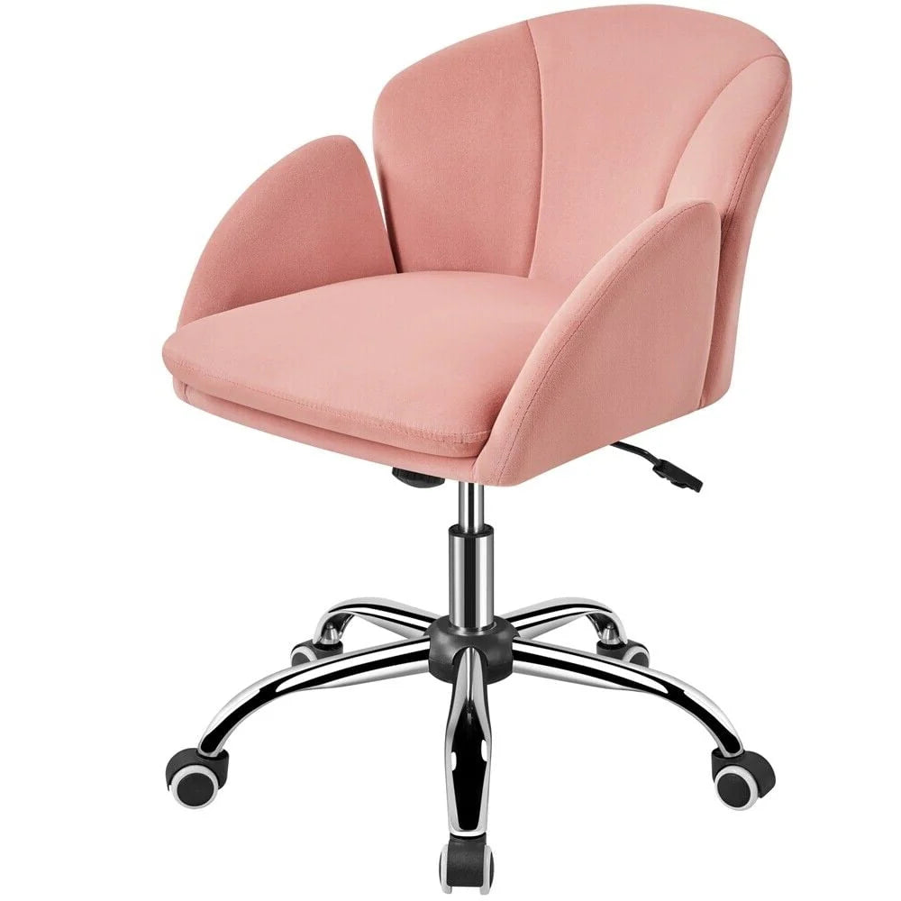 Velvet Desk Chair for Home Office, Makeup Vanity Chair with Armrests for Bedroom Modern - Product image 1