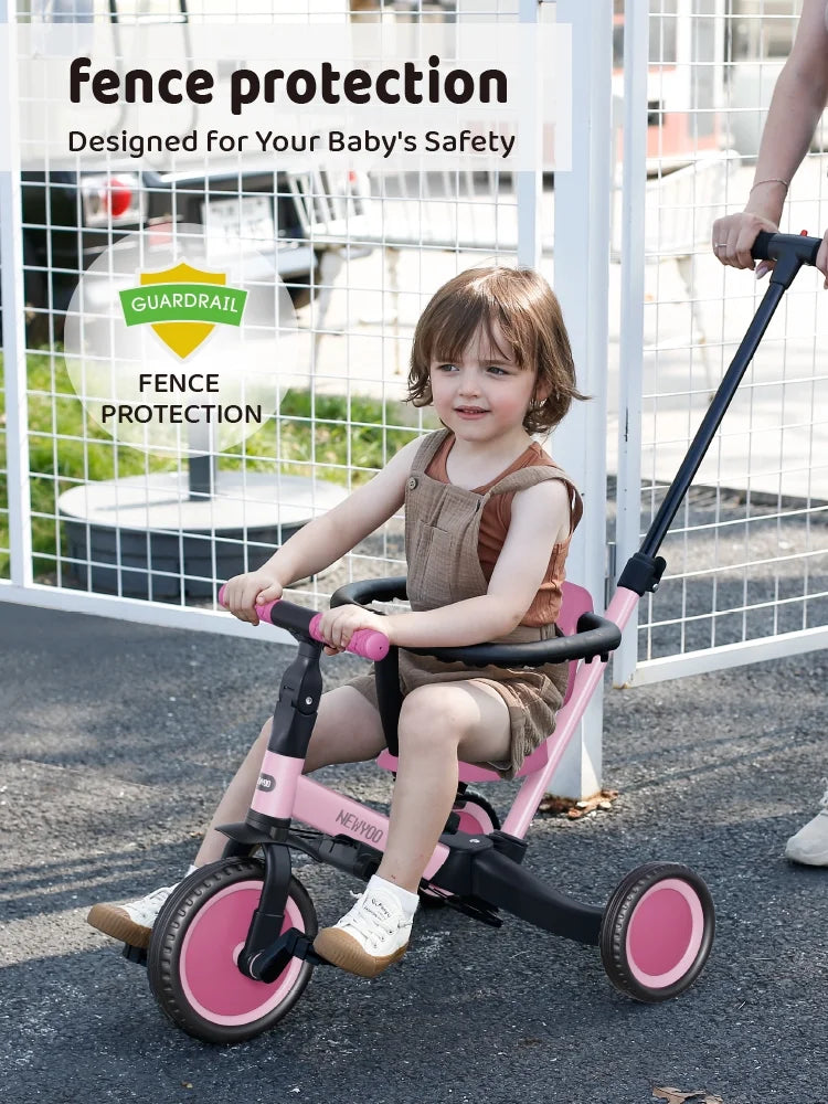 Newyoo TR008 5 - in - 1 Toddler Tricycle with Push Handle, Converts to Balance Bike for 1 - 3 Year Old - Product image 15