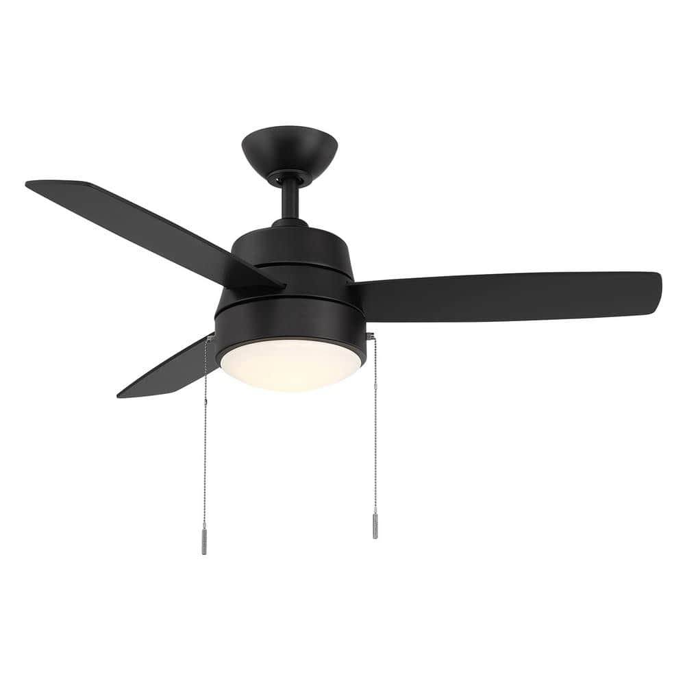 Hampton Bay SW19151P MBKMBK Caprice 44 in. Integrated LED Indoor Matte Black Ceiling Fan with Light Kit - Product image 1
