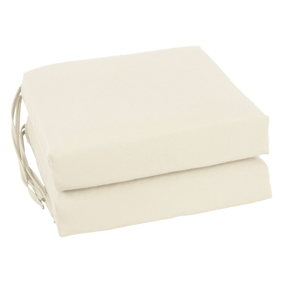Blazing Needles Indoor 16" x 16" Twill Chair Cushion, Natural - Product image 1