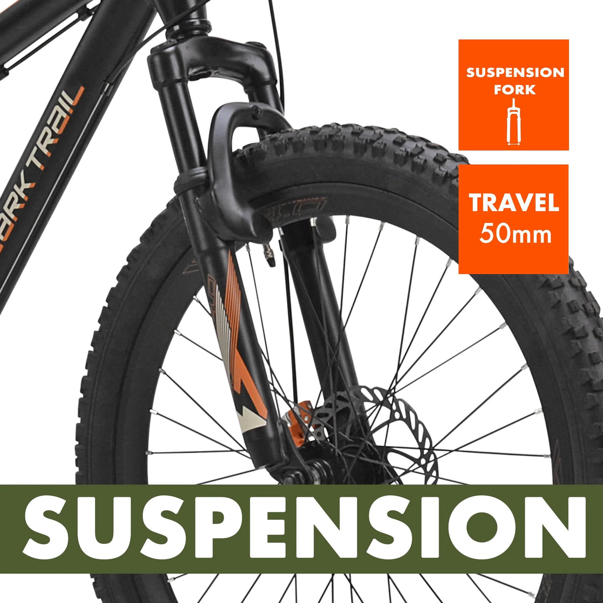 Ozark Trail 24" Glide Mountain Bike, 8 Speed, Black, Teen, Unisex - Product image 5