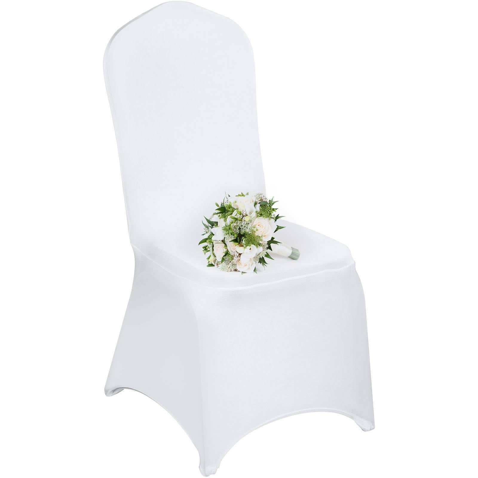 VEVOR 100pcs Spandex Stretch Chair Covers White for Wedding Party Banquet Decoration - Product image 1