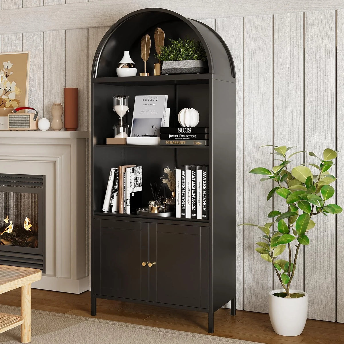 AECOJOY 73'' Arched Cabinet, Metal Kitchen Pantry with Adjustable Shelves - Product image 2