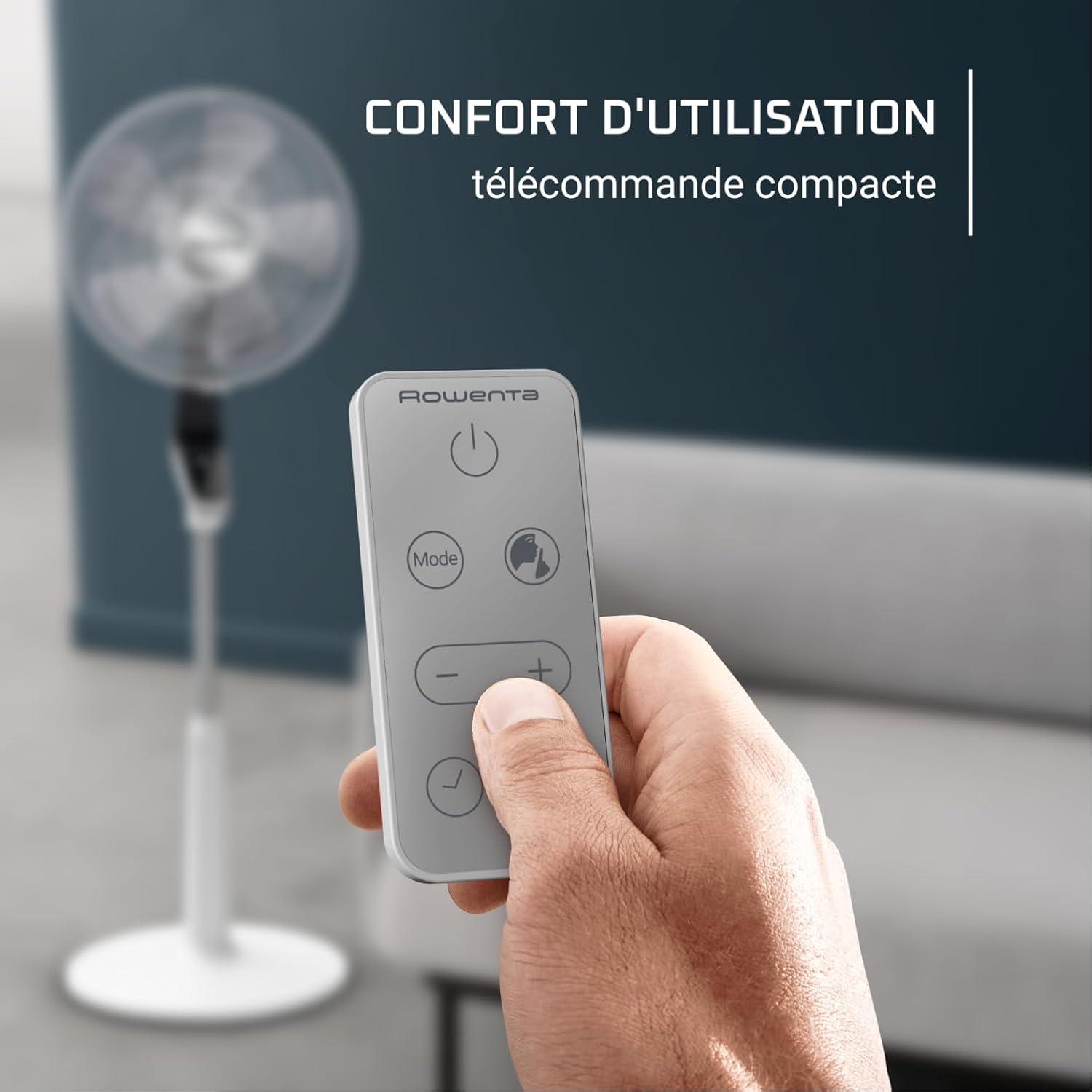 Rowenta Turbo Silence Extreme Pedestal Fan, Powerful, Quiet, Energy Efficient, Design, 12h Timer, Remote Control VU5690F0