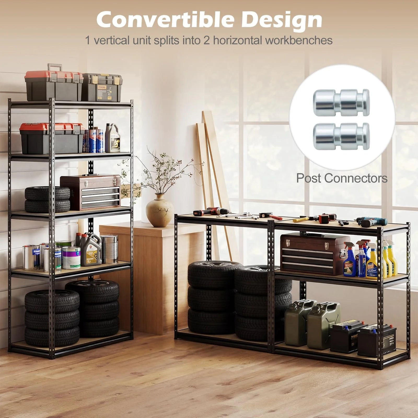 Giantex Multi-Use Storage Shelf for Warehouse Pantry Kitchen (36" W x 18" D x 72" H) - Product image 9