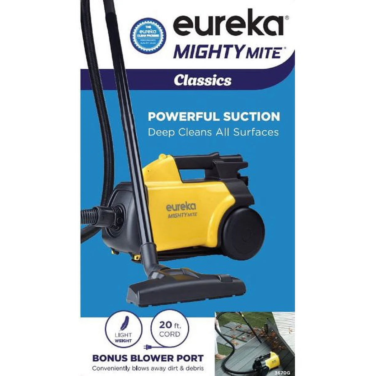 Eureka Mighty Mite 3670G Corded Canister Vacuum Cleaner, Yellow, Pet - Product image 6