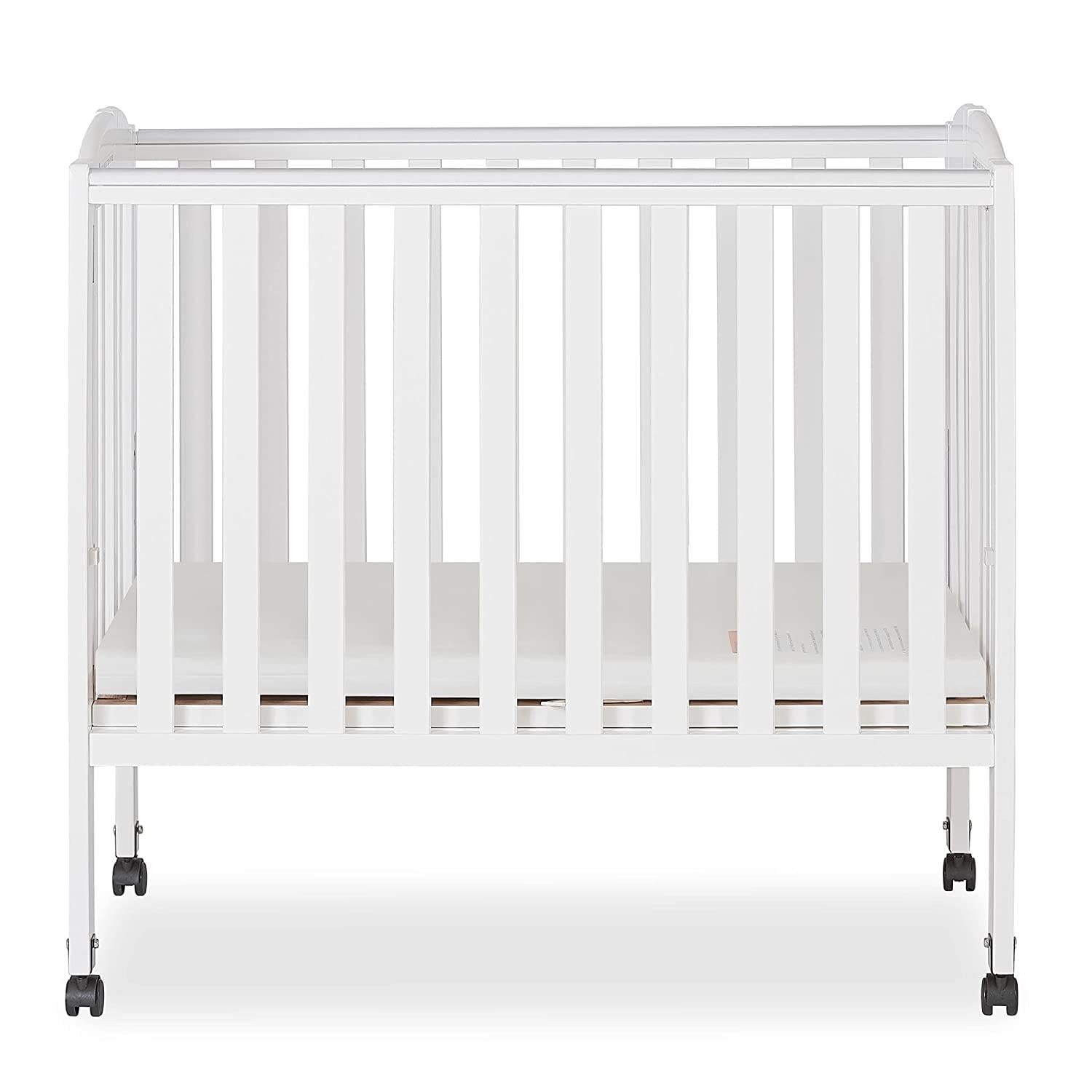 Dream on Me 2 - in - 1 Folding Portable Mini Crib in White. Mattress Pad Included - Product image 2
