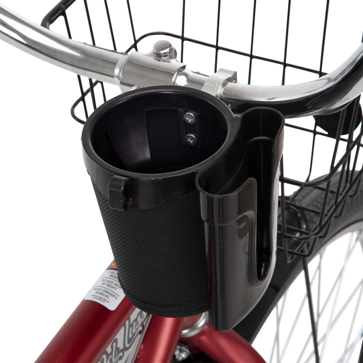 26" Huffy Nel Lusso Beach Cruiser Bike, Basket, Cargo Rack, Red, Ages 12+ - Product image 7