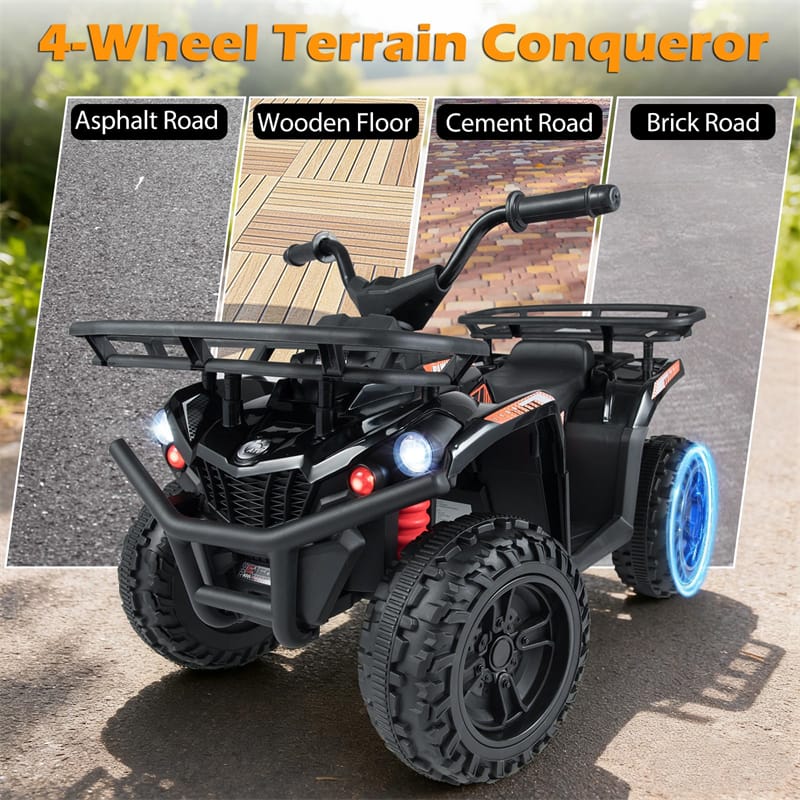 24V Kids ATV Ride On Quad, Electric 4 Wheeler Toy with 5Mph Max Speed, LED Headlights, Music - Product image 26
