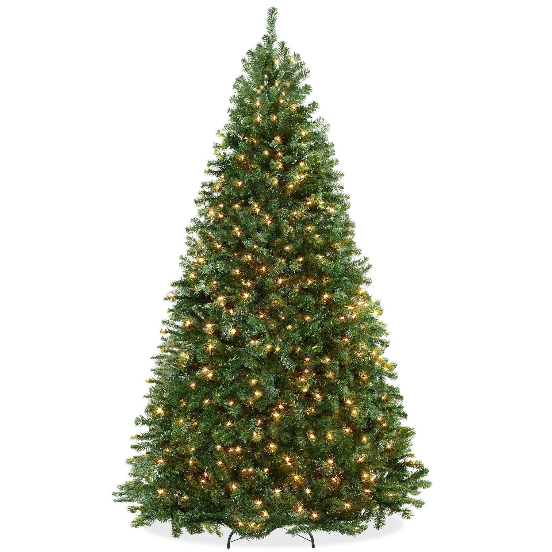 Casafield 9ft Pre-Lit Realistic Green Spruce Artificial Holiday Christmas Tree with Stand - Product image 1