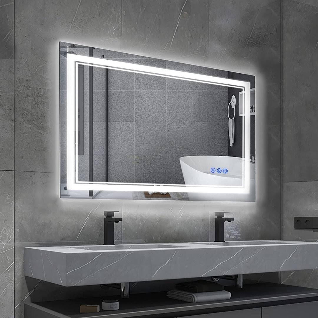 Hedwige Timing Function LED Anti-Fog Bathroom / Vanity Mirror Brayden Studio Size: 24" x 32" - Product image 1